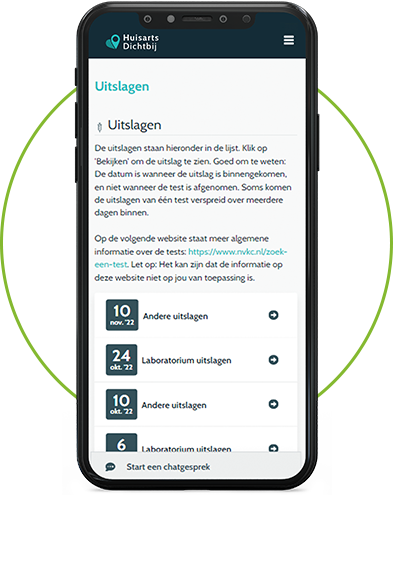 Labuitslagen bekijken via HuisartsDichtbij 